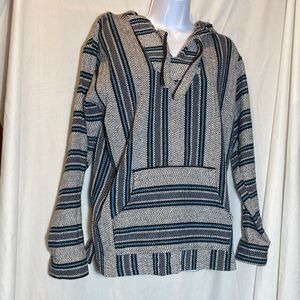 Mexican Baja Hoodie by Retro Fit with kangaroo pocket - unisex size Large